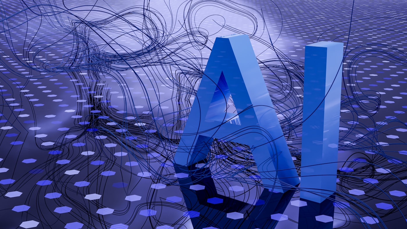 Abstract visualization of artificial intelligence networks