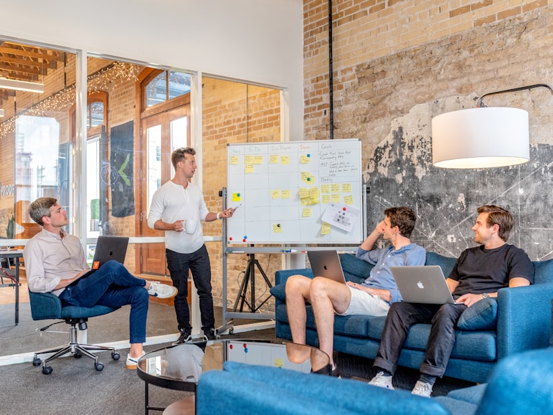 Team meeting around a conference table