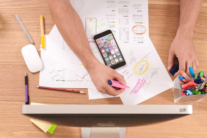 Person typing content for search optimization